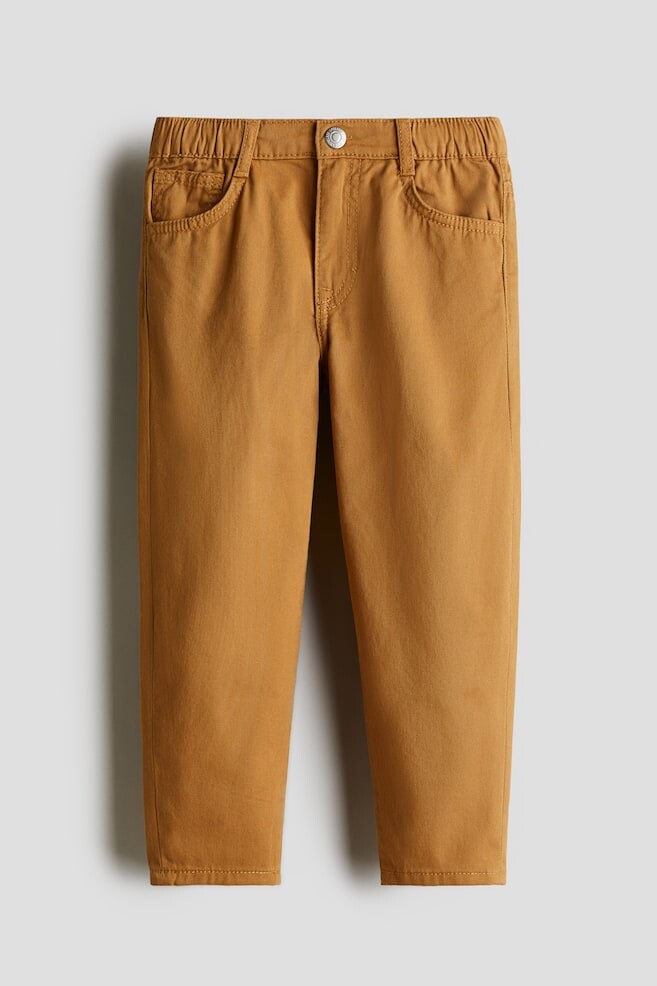 Брюки из твила свободного покроя H&M, коричневый
Брюки из твила свободного покроя H&M, коричневый