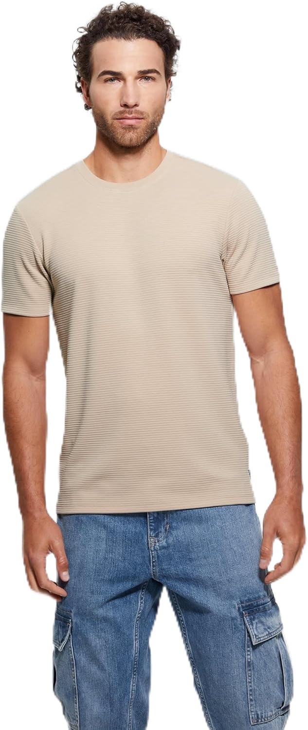 Мужская футболка GUESS с коротким рукавом и текстурированной полоской, Neutral Sand
Мужская футболка GUESS с коротким рукавом и текстурированной полоской, Neutral Sand