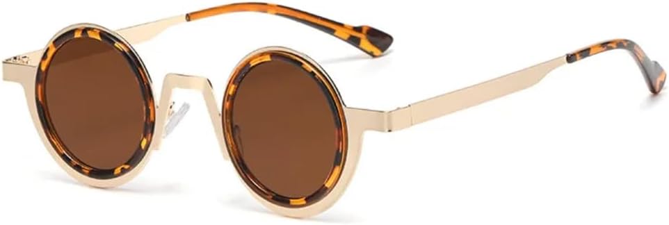 Ретро маленькие круглые солнцезащитные очки в стиле панк с металлическим покрытием для женщин и мужчин, защита от УФ-излучения UV400, прозрачные линзы, двухцветная оправа UATXTAU, Golden Leopard Gray
Ретро маленькие круглые солнцезащитные очки в стиле панк с металлическим покрытием для женщин и мужчин, защита от УФ-излучения UV400, прозрачные линзы, двухцветная оправа UATXTAU, Golden Leopard Gray