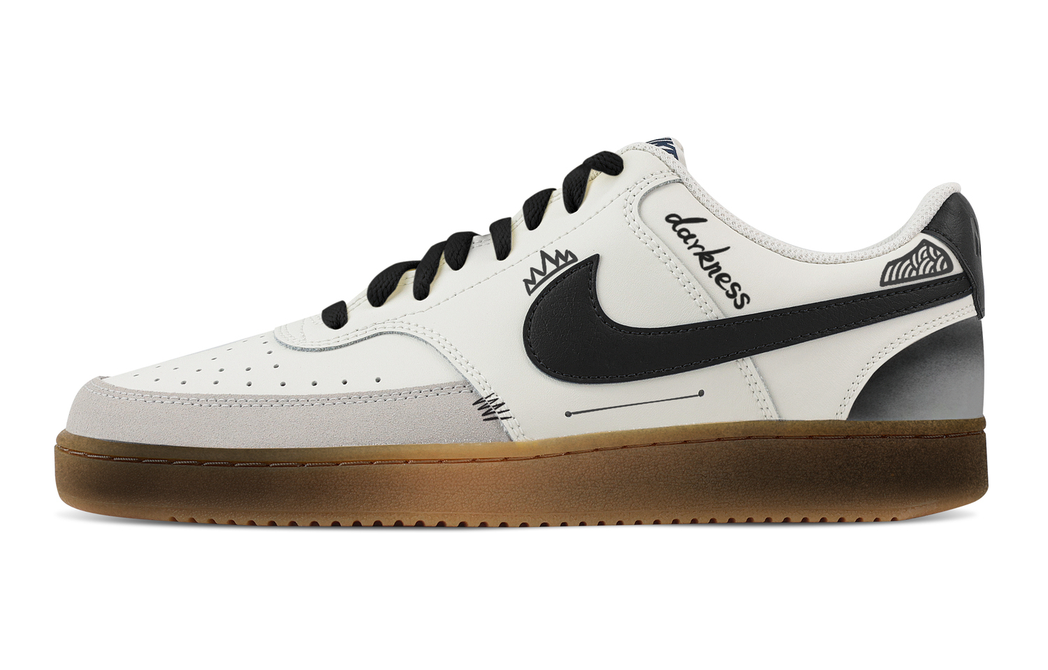 Nike Court Vision 1 Dark Matter Abrasion Resistant низкие скейтбордские кроссовки мужские Black White
Nike Court Vision 1 Dark Matter Abrasion Resistant низкие скейтбордские кроссовки мужские Black White