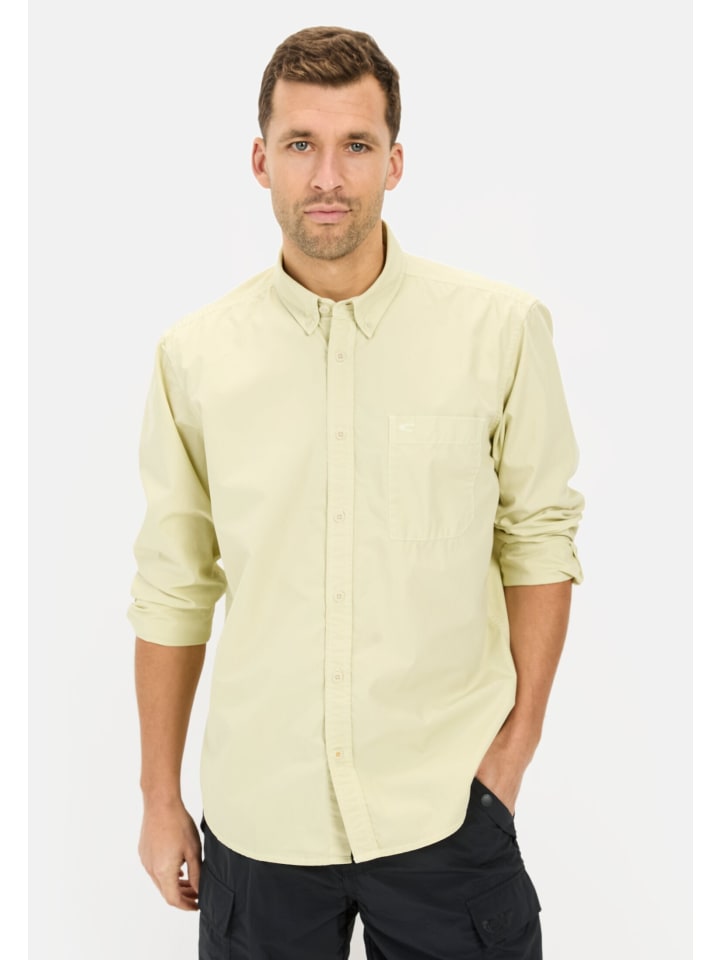 Рубашка из хлопка с нагрудным карманом светло-зеленого цвета Camel Active
Рубашка из хлопка с нагрудным карманом светло-зеленого цвета Camel Active