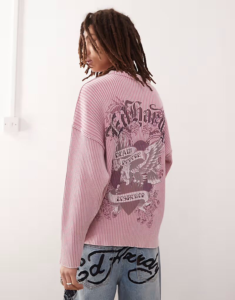 Вязаный джемпер Ed Hardy «Храброе сердце» в пыльно-розовом цвете
Вязаный джемпер Ed Hardy «Храброе сердце» в пыльно-розовом цвете