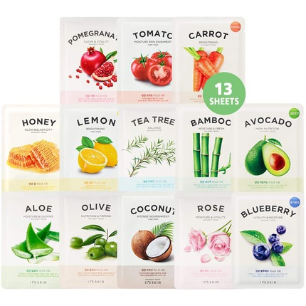 Fresh Mask Sheet 13 Variety Combo Pack - Натуральные жизненно важные вещества It's Skin
Fresh Mask Sheet 13 Variety Combo Pack - Натуральные жизненно важные вещества It's Skin