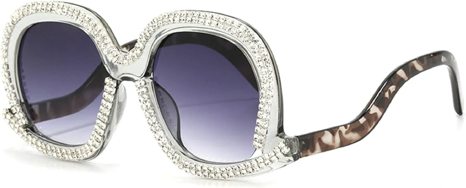 Большие круглые солнцезащитные очки со стразами для женщин, милые овальные солнцезащитные очки в толстой оправе с бриллиантами, стильные ретро-очки mincl, Clear Gray
Большие круглые солнцезащитные очки со стразами для женщин, милые овальные солнцезащитные очки в толстой оправе с бриллиантами, стильные ретро-очки mincl, Clear Gray