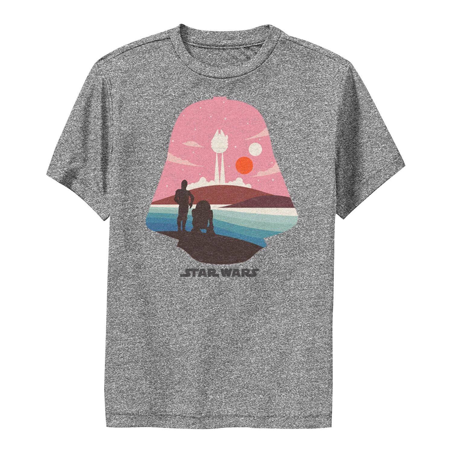 Футболка с силуэтом головы дроида Дарта Вейдера для мальчиков 8–20 лет Licensed Character