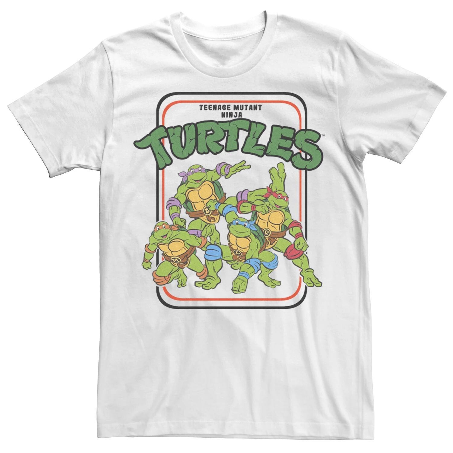 Мужская винтажная футболка с героями мультфильмов «Черепашки Ниндзя» и групповым снимком Licensed Character
Мужская винтажная футболка с героями мультфильмов «Черепашки Ниндзя» и групповым снимком Licensed Character
