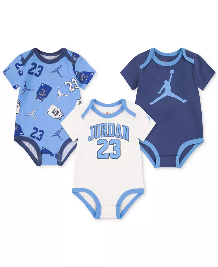 Комплект из 3 детских трикотажных боди с короткими рукавами Jordan, мультиколор
Комплект из 3 детских трикотажных боди с короткими рукавами Jordan, мультиколор