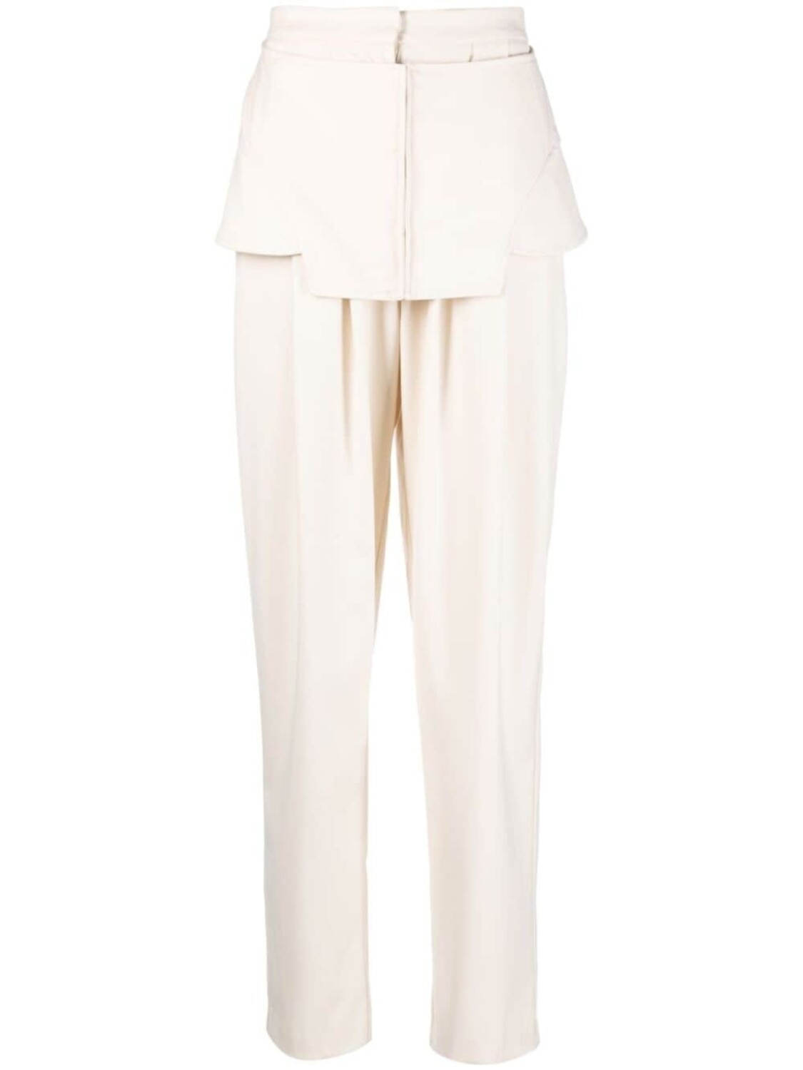 ANDREĀDAMO прямые брюки со вставкой-корсетой, нейтральный цвет 
ANDREĀDAMO прямые брюки со вставкой-корсетой, нейтральный цвет