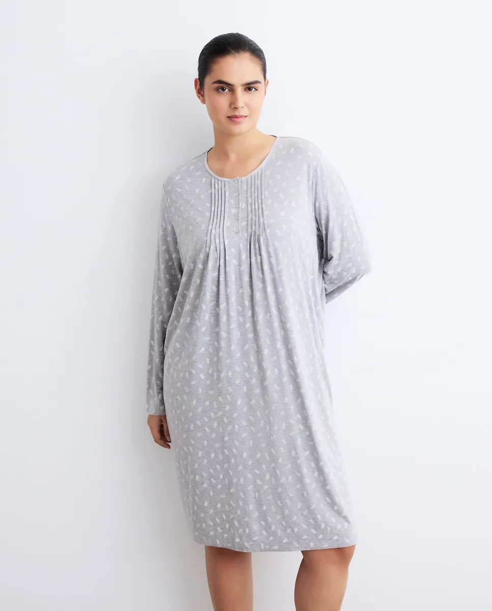 Женская ночная рубашка с планкой на застежке Couchel, светло-серый
Женская ночная рубашка с планкой на застежке Couchel, светло-серый
