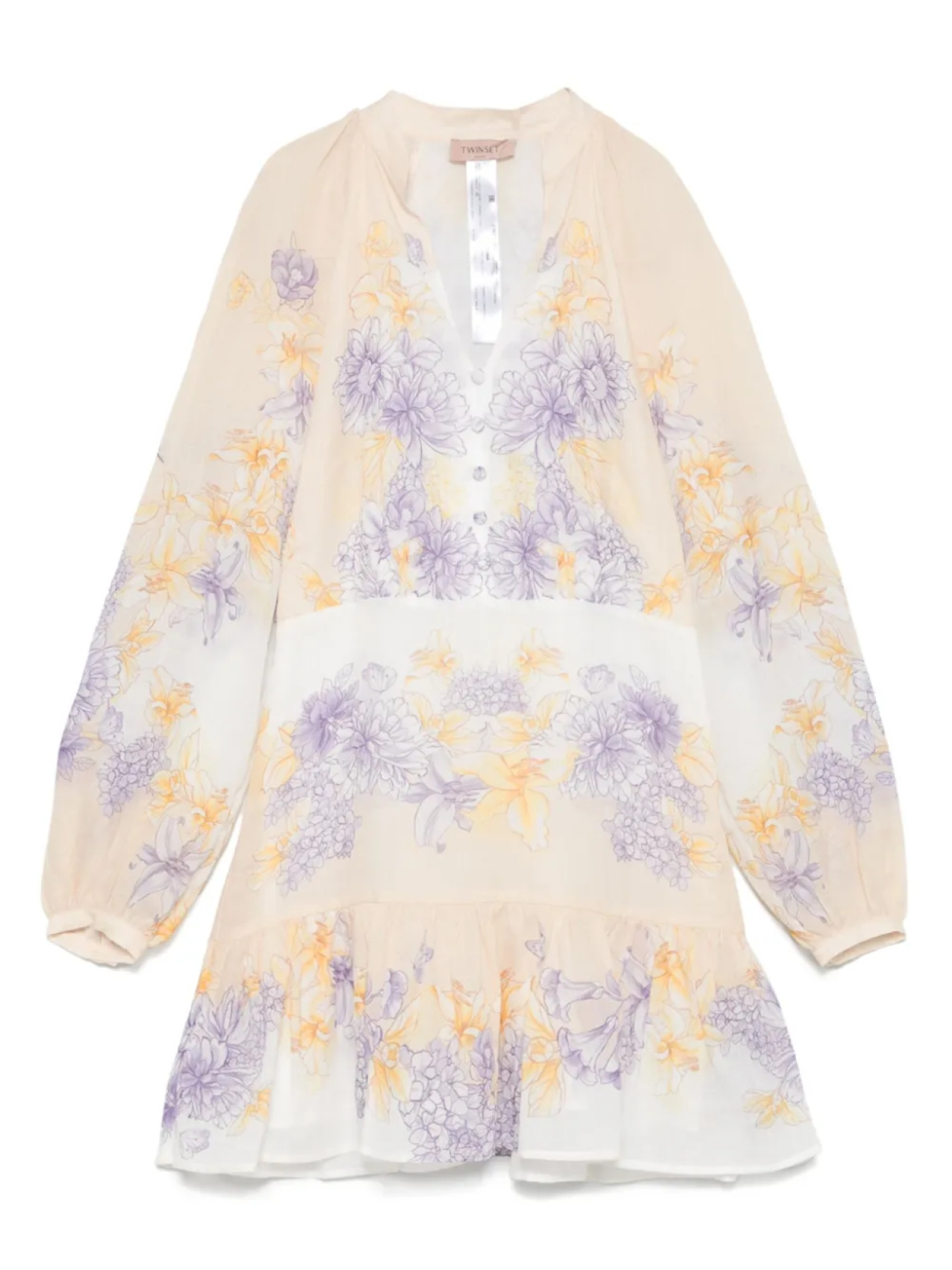 Платье из хлопка с цветочным принтом TWINSET, желтый
Платье из хлопка с цветочным принтом TWINSET, желтый