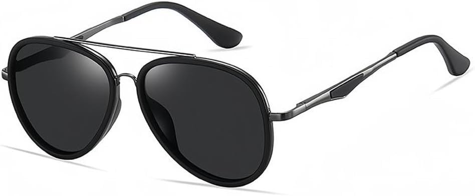 Ретро-солнцезащитные очки для мужчин, плоская верхняя часть, двойная перемычка, солнцезащитные очки для женщин, винтажные очки для путешествий и вождения, защита от ультрафиолета UV400 TYUVIVO, C01 Gun Black
Ретро-солнцезащитные очки для мужчин, плоская верхняя часть, двойная перемычка, солнцезащитные очки для женщин, винтажные очки для путешествий и вождения, защита от ультрафиолета UV400 TYUVIVO, C01 Gun Black