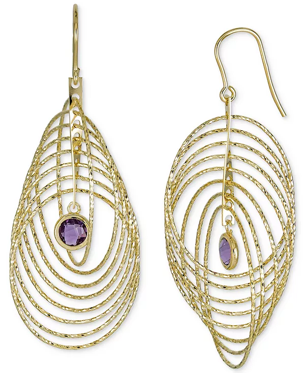 Серьги-Капельки со спиралью из граната (2 карата) из стерлингового серебра с позолотой 14 карат (также с аметистом) Macy'S, amethyst
Серьги-Капельки со спиралью из граната (2 карата) из стерлингового серебра с позолотой 14 карат (также с аметистом) Macy'S, amethyst