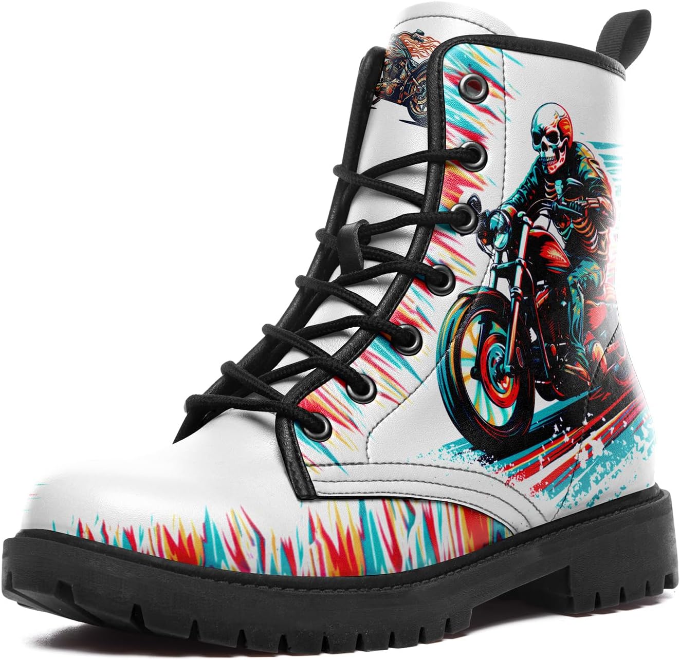 Мужские мотоциклетные боевые ботинки, панк-рок готические ботинки с черепами для женщин, противоскользящие с мягкой подкладкой, из искусственной кожи, на массивной платформе Awsole, белый/черный
Мужские мотоциклетные боевые ботинки, панк-рок готические ботинки с черепами для женщин, противоскользящие с мягкой подкладкой, из искусственной кожи, на массивной платформе Awsole, белый/черный