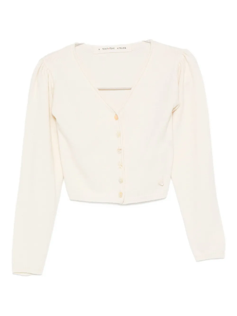 Укороченный кардиган A Tentative Atelier, нейтральный
Укороченный кардиган A Tentative Atelier, нейтральный