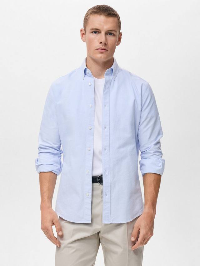 Хлопковая оксфордская рубашка Regular Fit Mango, Pastel Blue
Хлопковая оксфордская рубашка Regular Fit Mango, Pastel Blue