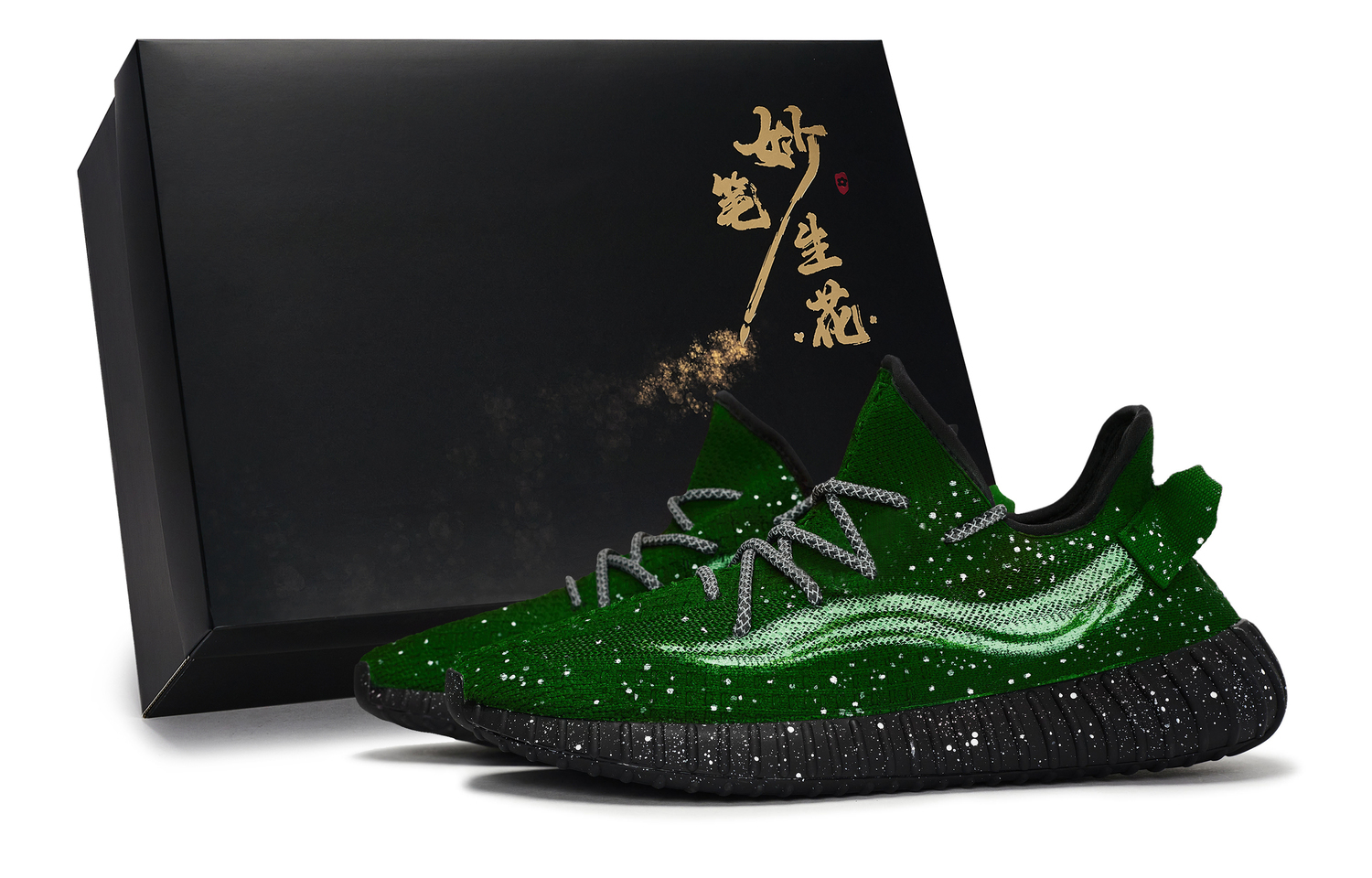 Yeezy Boost 350 V2 Marvelous Brushstrokes, A Leap Ahead низкие повседневные кроссовки unisex Adidas Originals, черный/белый/зеленый
Yeezy Boost 350 V2 Marvelous Brushstrokes, A Leap Ahead низкие повседневные кроссовки unisex Adidas Originals, черный/белый/зеленый