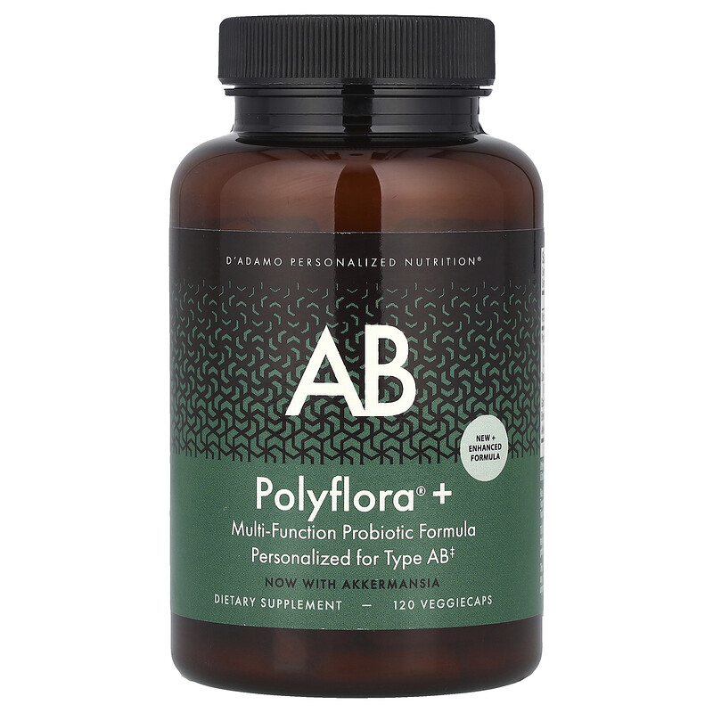 D'adamo, Polyflora + AB, многофункциональная формула с пробиотиками, 120 растительных капсул
D'adamo, Polyflora + AB, многофункциональная формула с пробиотиками, 120 растительных капсул