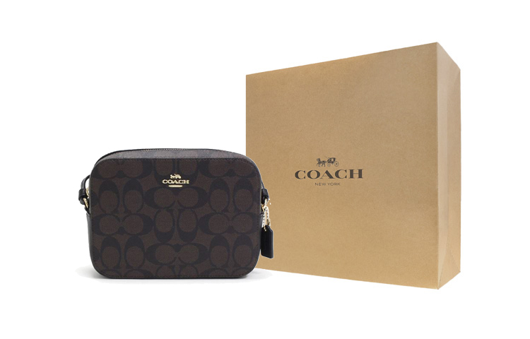 COACH Камера с покрытием из холста и кожаная сумка для фотоаппарата
COACH Камера с покрытием из холста и кожаная сумка для фотоаппарата