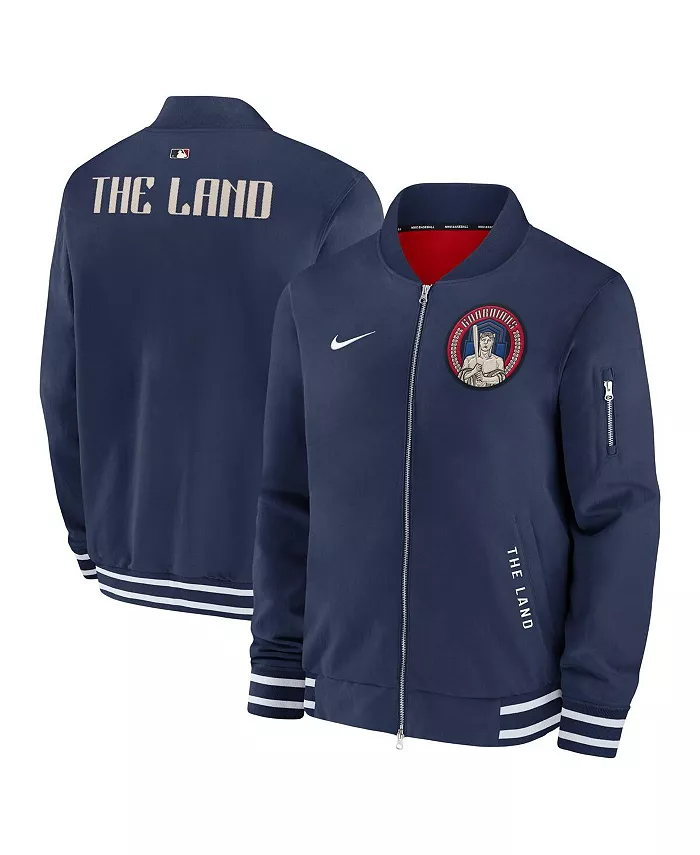 Мужская синяя бомбер Cleveland Guardians Authentic Collection City Connect на молнии Nike
Мужская синяя бомбер Cleveland Guardians Authentic Collection City Connect на молнии Nike