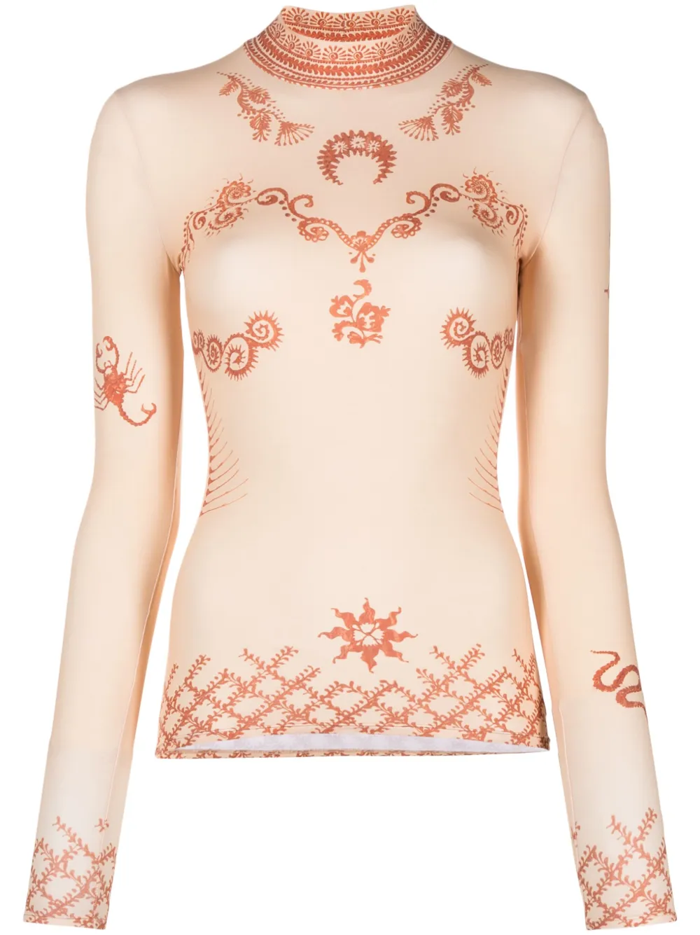 Топ Regenerated Second Skin с принтом Marine Serre, нейтральный
Топ Regenerated Second Skin с принтом Marine Serre, нейтральный