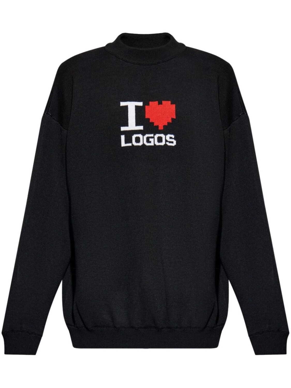 Свитер с надписью VETEMENTS-интарсия, черный
Свитер с надписью VETEMENTS-интарсия, черный