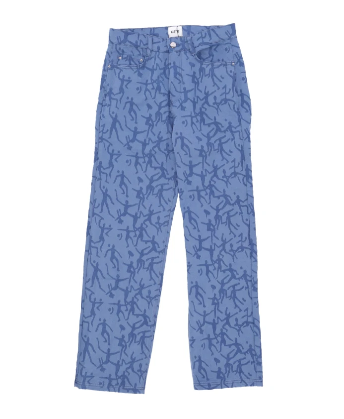 Синие мужские брюки с вышивкой по всей поверхности Arte Antwerp, синий
Синие мужские брюки с вышивкой по всей поверхности Arte Antwerp, синий