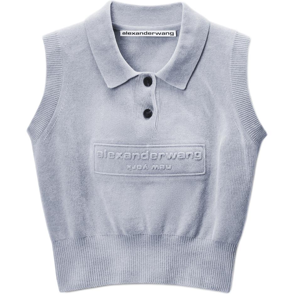 Поло с логотипом Chenille Alexander Wang, серый
Поло с логотипом Chenille Alexander Wang, серый