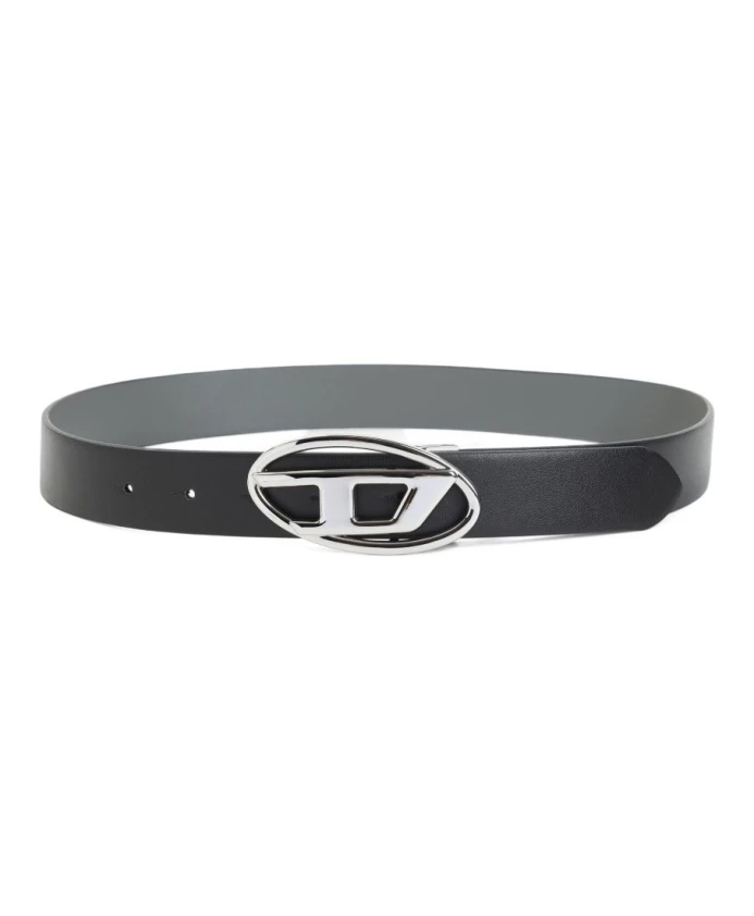 Ремень с овальным логотипом черно-серого цвета Diesel, черный
Ремень с овальным логотипом черно-серого цвета Diesel, черный
