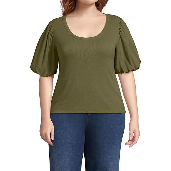 Топ с коротким рукавом и круглым вырезом Plus size Lands' End, Olive Drab
Топ с коротким рукавом и круглым вырезом Plus size Lands' End, Olive Drab