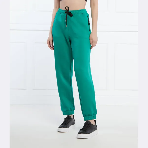 Спортивные брюки прямого кроя с коллонами Silvian Heach, зеленый