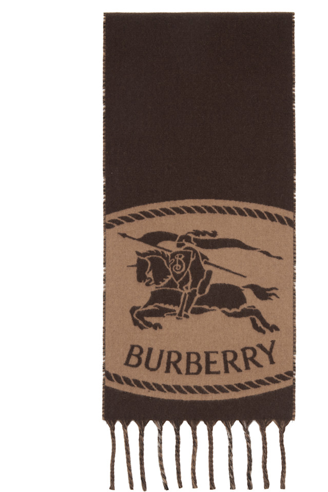 Burberry Коричневый двусторонний шарф с изображением рыцарского принта
Burberry Коричневый двусторонний шарф с изображением рыцарского принта