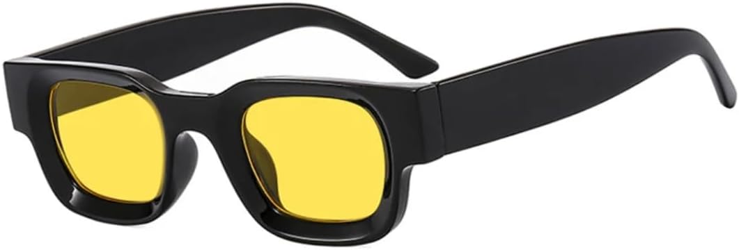 Модные солнцезащитные очки маленького размера, прямоугольная оправа, толстая рамка, дорожные солнцезащитные очки для мужчин и женщин, защита от УФ-излучения UV400 VVTWSSW, Black Yellow
Модные солнцезащитные очки маленького размера, прямоугольная оправа, толстая рамка, дорожные солнцезащитные очки для мужчин и женщин, защита от УФ-излучения UV400 VVTWSSW, Black Yellow