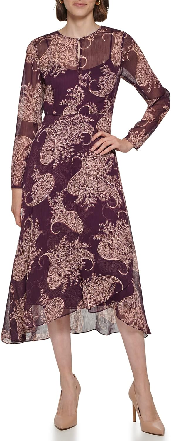 Женское платье TOMMY HILFIGER Hi-Lo Midi с длинными рукавами и высоким воротом, Aubergine/Ivory
Женское платье TOMMY HILFIGER Hi-Lo Midi с длинными рукавами и высоким воротом, Aubergine/Ivory