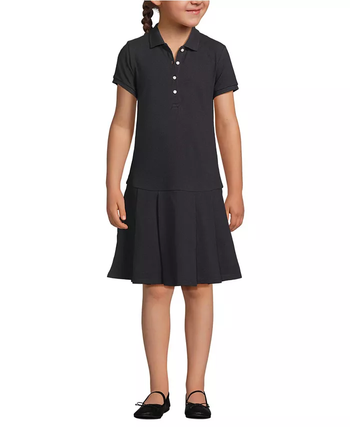 Школьное платье-поло для девочек с коротким рукавом, сетчатое, плиссированное Lands' End, черный
Школьное платье-поло для девочек с коротким рукавом, сетчатое, плиссированное Lands' End, черный