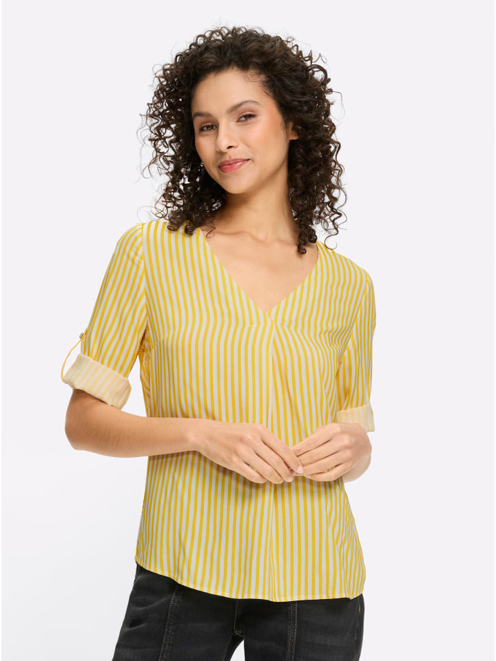Heine Блузка-слипон в солнечную желтую полоску цвета экрю
Heine Блузка-слипон в солнечную желтую полоску цвета экрю