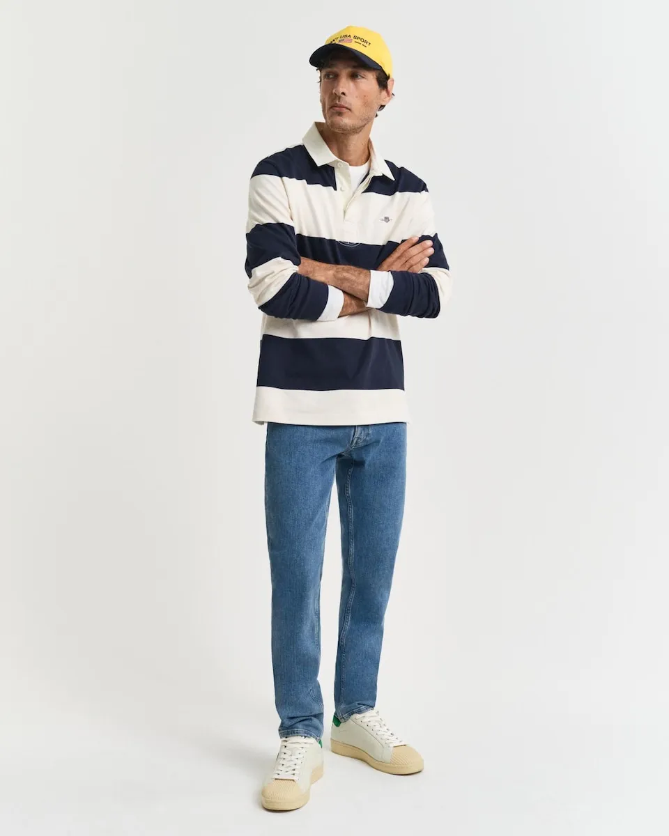 Мужские узкие джинсы с эффектом потертости и застежкой на молнию и пуговицу Gant, синий
Мужские узкие джинсы с эффектом потертости и застежкой на молнию и пуговицу Gant, синий