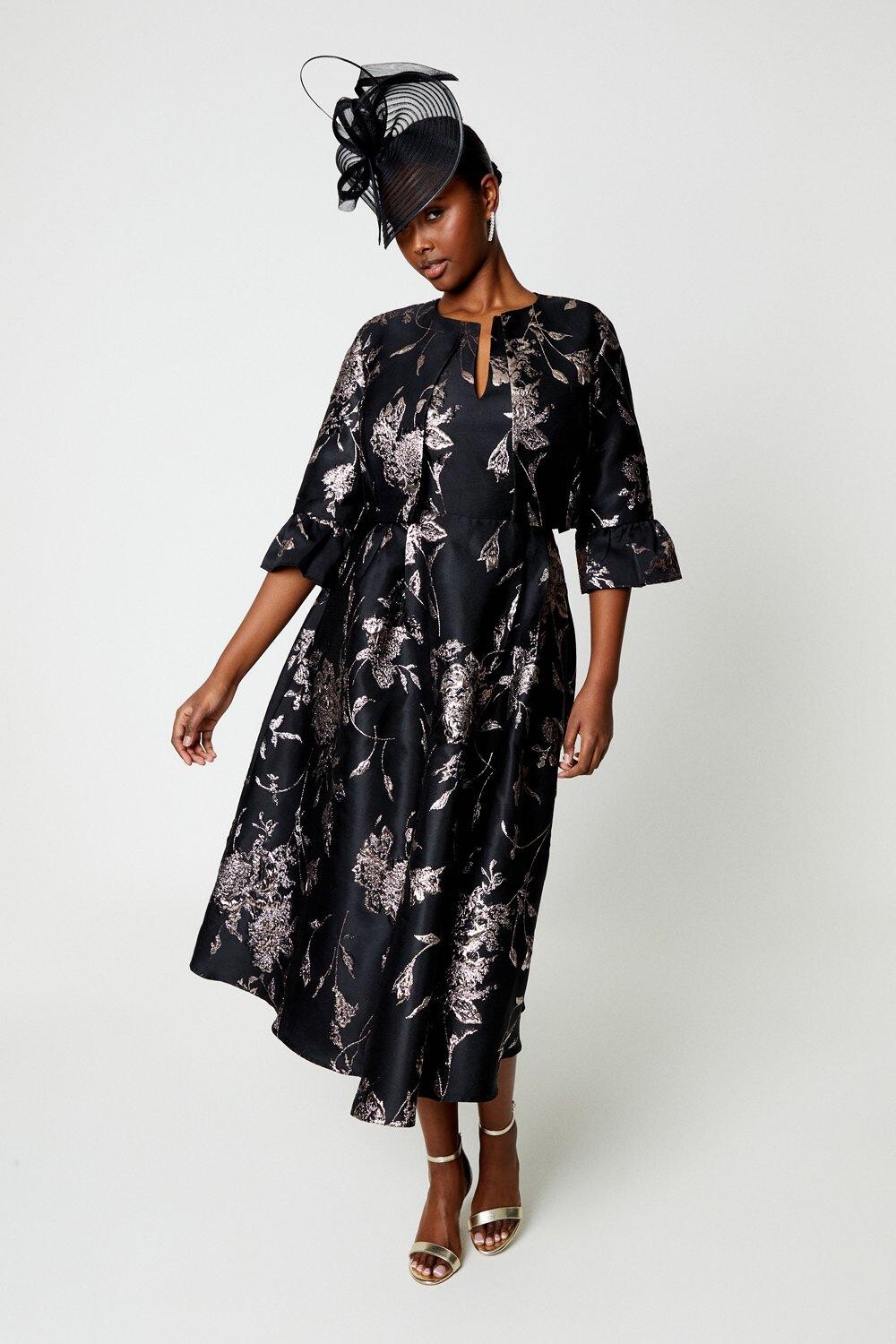 Жаккардовая куртка с расклешенными манжетами Coast, черный
Жаккардовая куртка с расклешенными манжетами Coast, черный