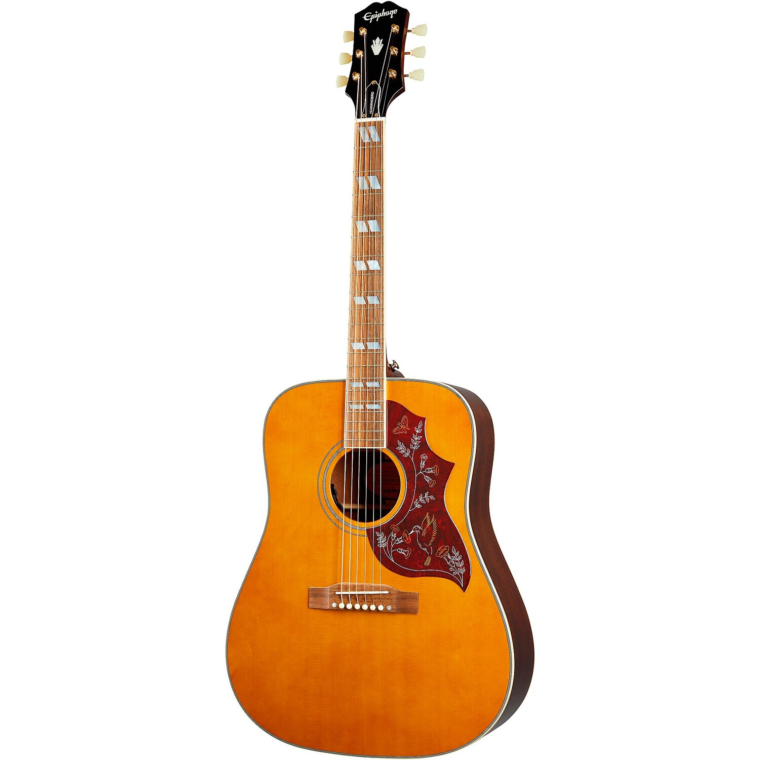 Epiphone, вдохновленный акусто-электрической гитарой Gibson Hummingbird, состаренной из натурального антиквариата
Epiphone, вдохновленный акусто-электрической гитарой Gibson Hummingbird, состаренной из натурального антиквариата