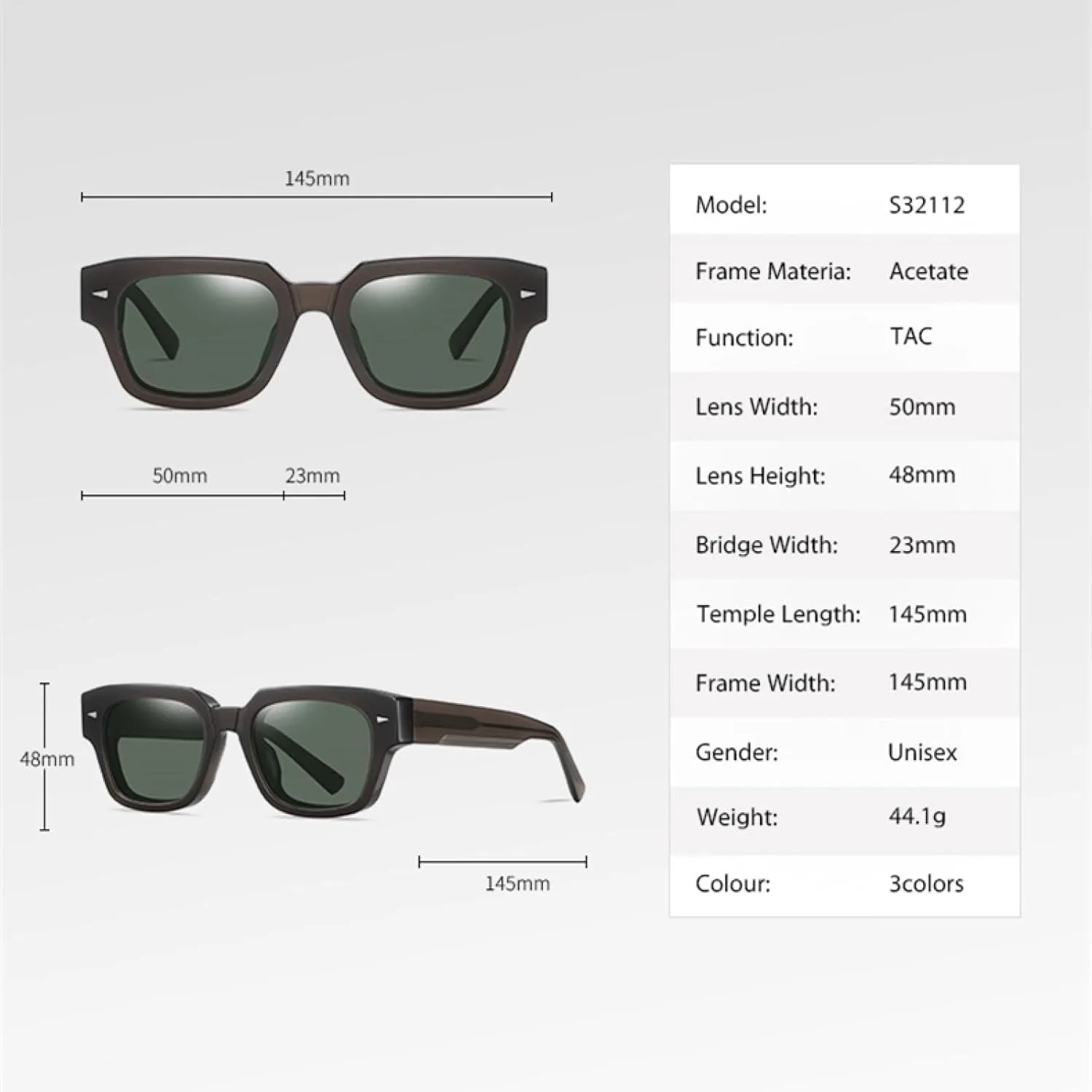 Солнцезащитные очки для женщин и мужчин с защитой от УФ-излучения UV400, оправа из ацетатного волокна, для вождения, рыбалки и путешествий TVTBBVV, Gray Green Demi
Солнцезащитные очки для женщин и мужчин с защитой от УФ-излучения UV400, оправа из ацетатного волокна, для вождения, рыбалки и путешествий TVTBBVV, Gray Green Demi