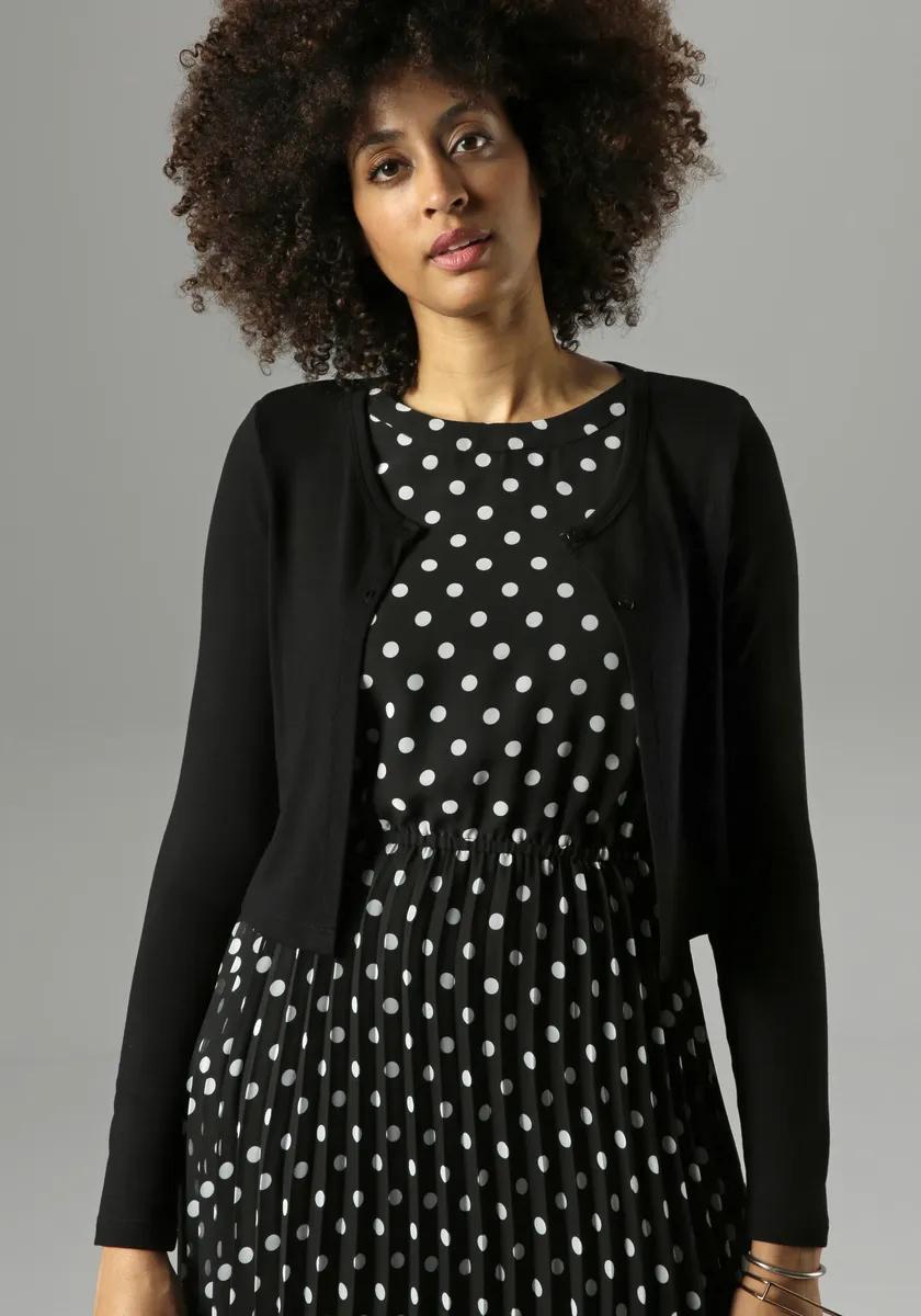 Болеро Aniston SELECTED, с 2 пуговицами, черный
Болеро Aniston SELECTED, с 2 пуговицами, черный