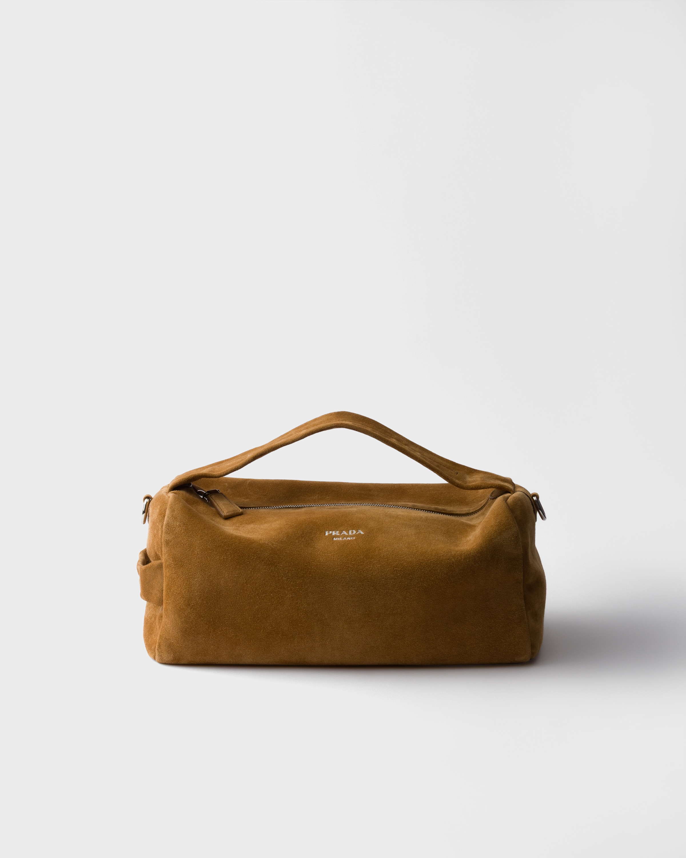 Сумка на плечо из замши Prada, коричневый
Сумка на плечо из замши Prada, коричневый