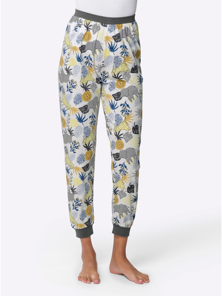 Пижамные брюки с принтом экрю-лимон Sieh an!
Пижамные брюки с принтом экрю-лимон Sieh an!