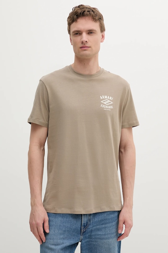 Хлопковая футболка Armani Exchange, бежевый
Хлопковая футболка Armani Exchange, бежевый