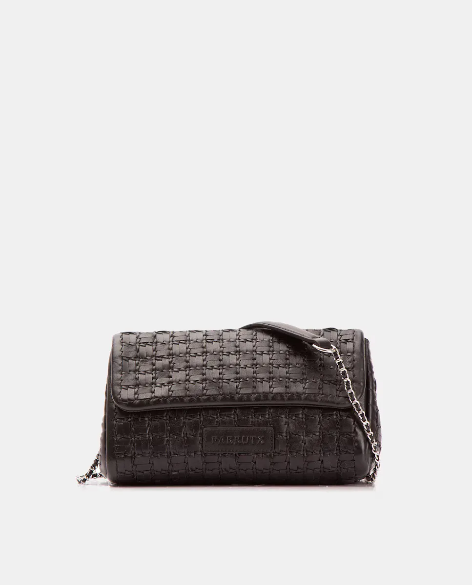 Женская черная кожаная плетеная сумка через плечо Farrutx, черный
Женская черная кожаная плетеная сумка через плечо Farrutx, черный