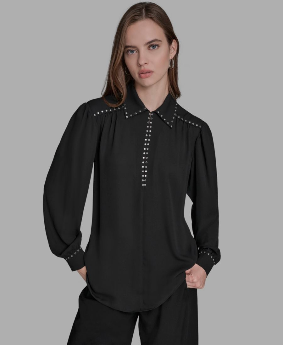 Женская блузка с длинными рукавами и декоративной отделкой BCBG, Black
Женская блузка с длинными рукавами и декоративной отделкой BCBG, Black