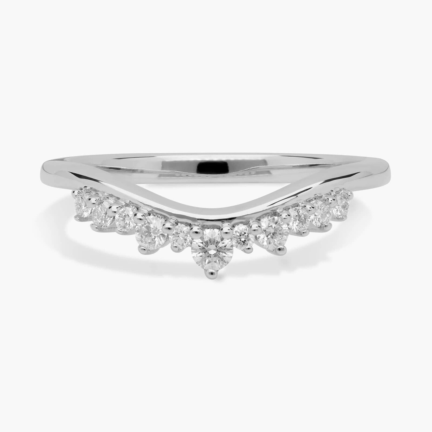 Кольцо с изогнутым краем в виде тиары, составное, из 18-каратного белого золота Blue Nile