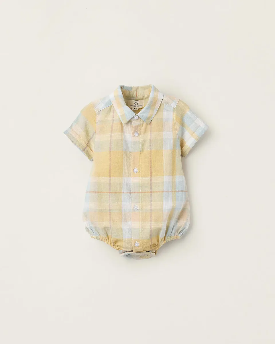 Боди-рубашка в клетку из 100% хлопка для мальчика Zippy, желтый
Боди-рубашка в клетку из 100% хлопка для мальчика Zippy, желтый