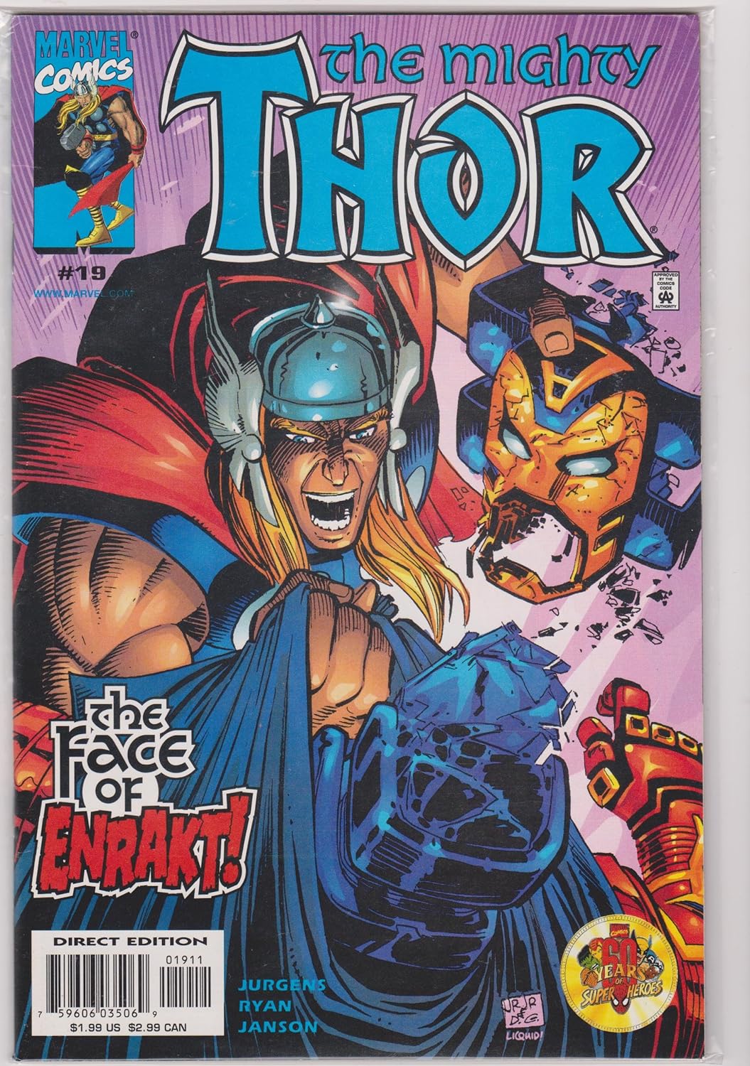 THE MIGHTY THOR COMIC BOOK VOLUME 2 NUMBER 19 JANUARY 2000 (Marvel Comics)
THE MIGHTY THOR COMIC BOOK VOLUME 2 NUMBER 19 JANUARY 2000 (Marvel Comics)
