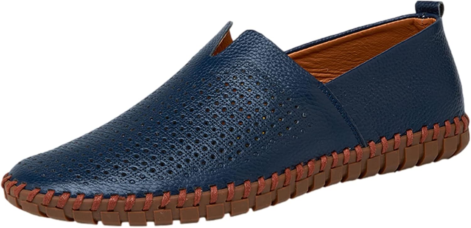 Мужские лоферы из натуральной кожи, мягкая подошва ручной работы, летние слипоны с вырезами для повседневной и автомобильной езды Jamron, темно-синий
Мужские лоферы из натуральной кожи, мягкая подошва ручной работы, летние слипоны с вырезами для повседневной и автомобильной езды Jamron, темно-синий