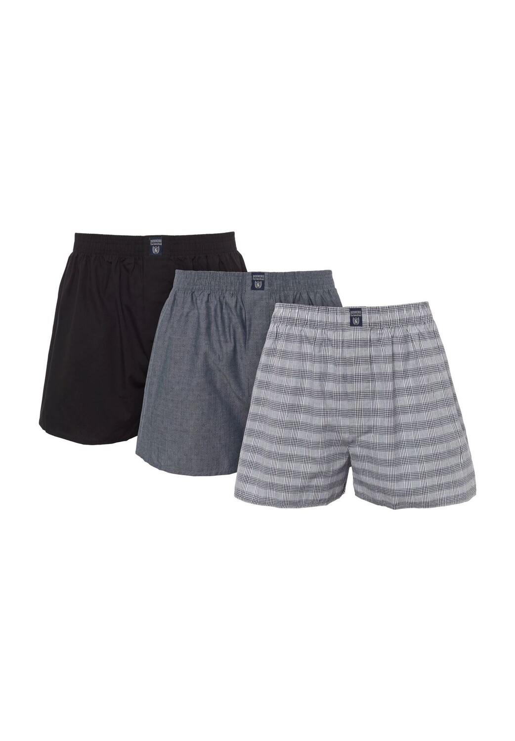 Боксеры, 3 пары, эластичный пояс, мужские DUNMORE, черный 
Боксеры, 3 пары, эластичный пояс, мужские DUNMORE, черный